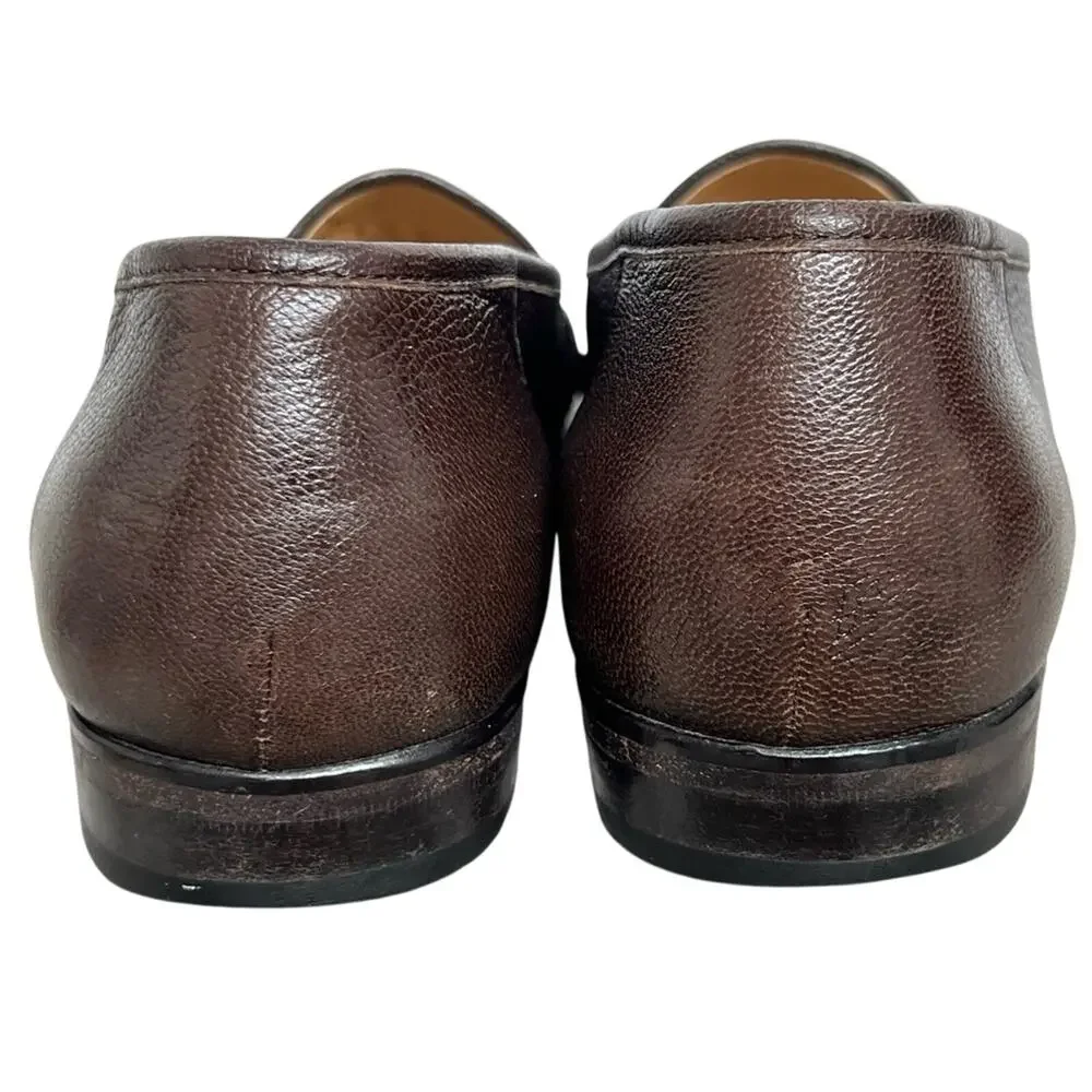 MAGNANNI Made in Spain Vintage Brown Crocodile Loafer Vero Cucio US Size 10.5 M